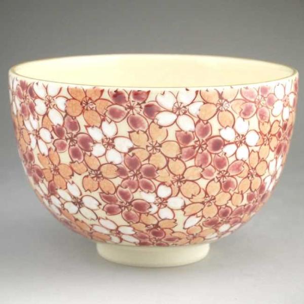 京焼 清水焼 彩桜詰抹茶茶碗 恵雪 : 松韻堂 Yahoo!店 - 通販 - Yahoo