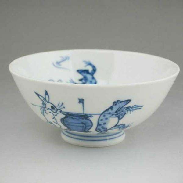 京焼 清水焼 内絵鳥獣戯画ご飯茶碗 （壺）芳山 大 : 松韻堂 Yahoo!店