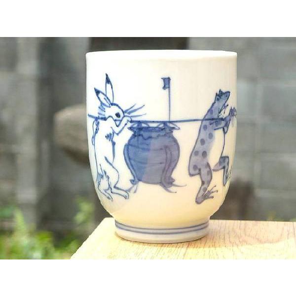 清水焼鳥獣戯画壺