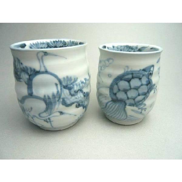 京焼 清水焼 鶴亀長寿夫婦湯呑 瑞昭 : 松韻堂 Yahoo!店 - 通販 - Yahoo