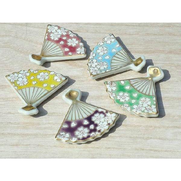 京焼 清水焼 扇花五色箸置きセット 芳山 : 松韻堂 Yahoo!店 - 通販