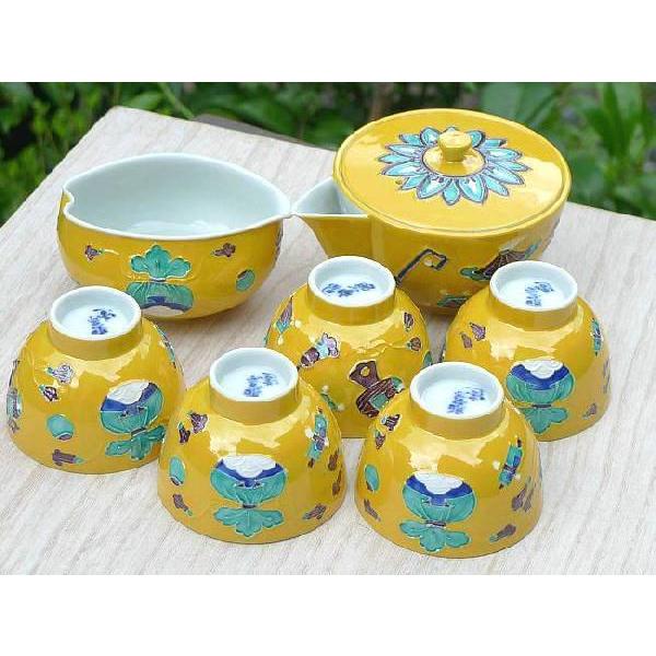 京焼 清水焼 黄交趾宝尽し煎茶器揃 昭阿弥 : 松韻堂 Yahoo!店 京焼 清水焼 黄交趾宝尽し煎茶器揃 昭阿弥 : 松韻堂 Yahoo!店