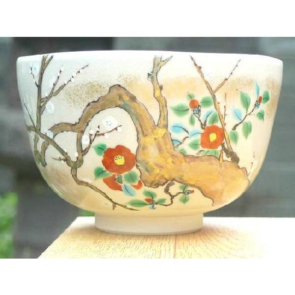 京焼 清水焼 色絵琳派梅に椿抹茶茶碗 善昇 : 松韻堂 Yahoo!店 - 通販