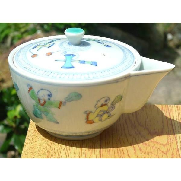 急須　京焼 京焼 清水焼 淡彩唐子宝瓶急須 大 : 松韻堂 Yahoo!店 - 通販 - Yahoo