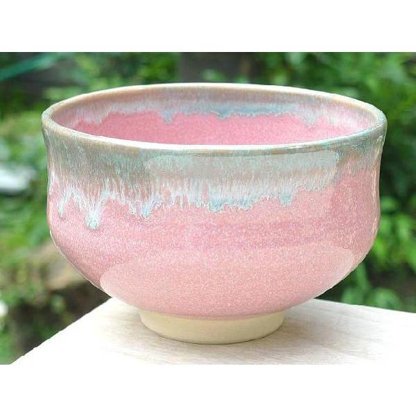 京焼 清水焼 ピンク織部抹茶茶碗 林山 : 松韻堂 Yahoo!店 - 通販