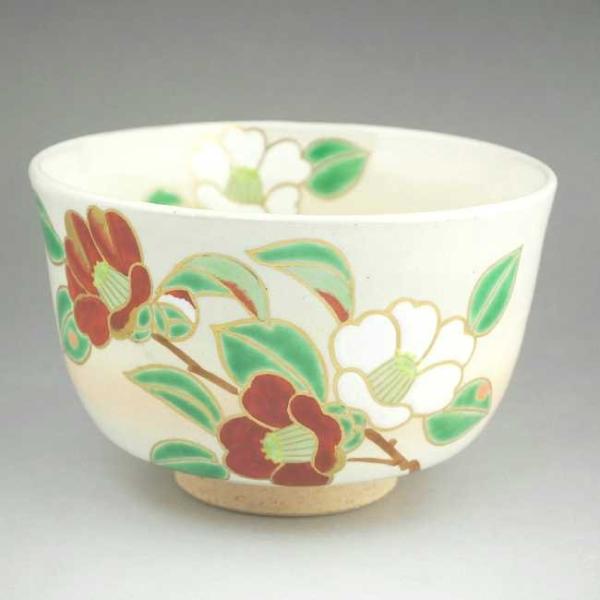 京焼 清水焼 抹茶茶碗 紅白椿 亨 : 松韻堂 Yahoo!店 - 通販 - Yahoo
