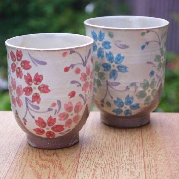京焼 清水焼 舞い花夫婦湯呑 圭司 : 松韻堂 Yahoo!店 - 通販 京焼 清水焼 舞い花夫婦湯呑 圭司 : 松韻堂 Yahoo!店 - 通販