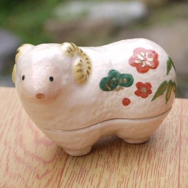 茶道具　京焼　白駒犬　干支香合　縁起物　在銘　2点まとめて　V　8167 茶道具 京焼 白駒犬 干支香合 縁起物 在銘 2点まとめて V 8167