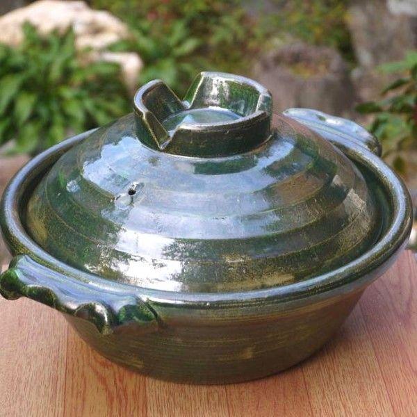 京焼 清水焼 緑釉土鍋 八号 陶あん : 松韻堂 Yahoo!店 - 通販 - Yahoo