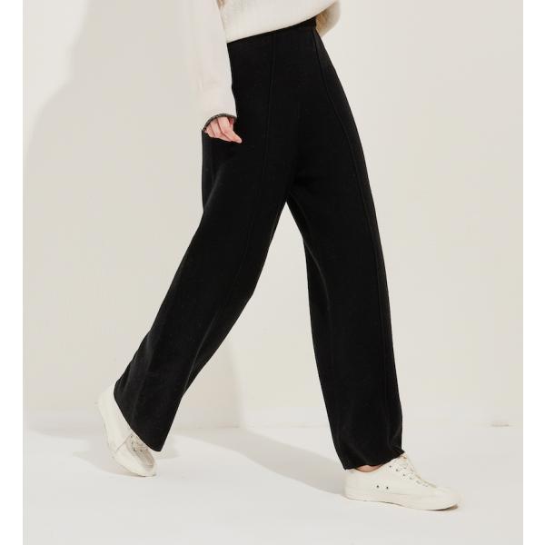 SHOKAY（ショーケイ) ウィメンズ・クラシックニットパンツ(ブラック