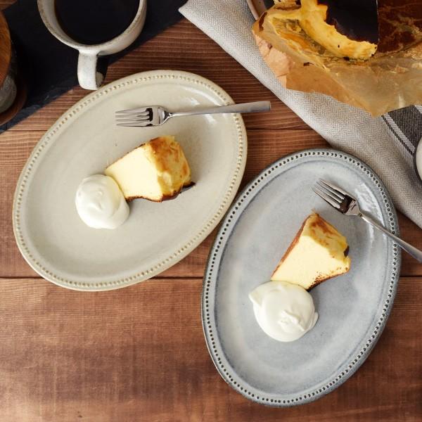 ドット オーバルプレート 24cm 陶器 大皿 楕円皿 お皿 和食器