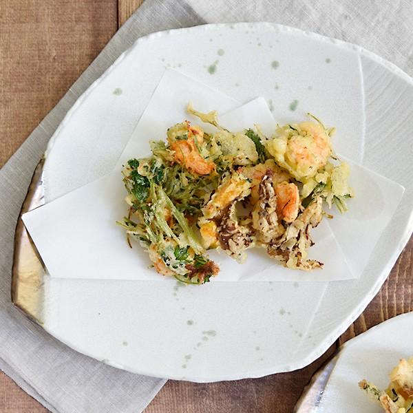 和食器 大皿 変形菱型 金彩おりべ お皿 プレート 大皿 盛り皿 ワン