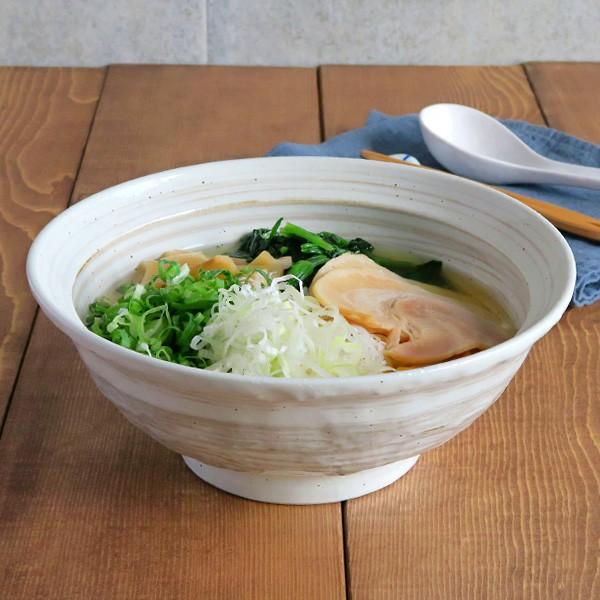 刷毛目粉引 6.8寸ラーメン丼どんぶり 丼ぶり ラーメンどんぶり 和食器