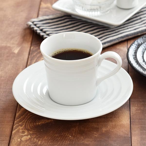 コーヒーカップ＆ソーサー ボーダー ホワイト コーヒーマグ カップ
