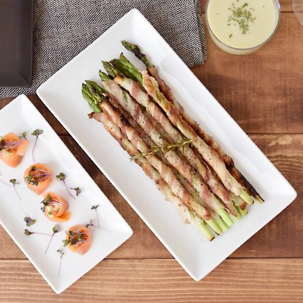 長角皿 27cm ホワイト LAPIS皿 さら プレート 大皿 角皿 長皿 焼物皿