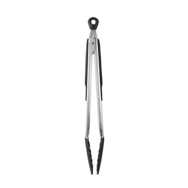 OXO オクソー シリコンスプーントング 中 ロック機能付き 衛生的 つかみやすい 耐熱トング 天ぷら 揚げ物 爆買