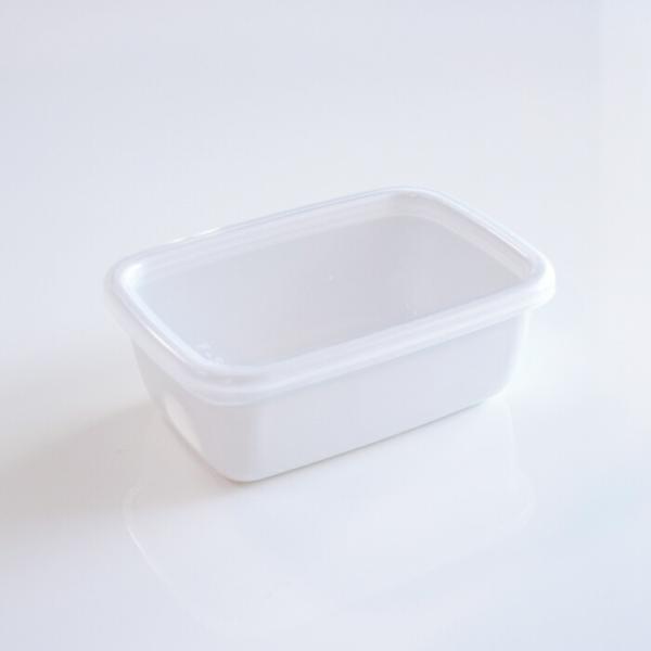 野田琺瑯 ホワイトシリーズ(White Series) レクタングル深型S シール蓋付 保存容器 日本製 高品質 食器 冷蔵 冷凍 耐熱 オーブン 直火 衛生的 白