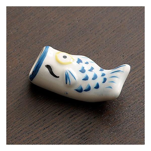 鯉のぼり（青）箸置き 約5cm 和食器 箸置き ブルー系 縁起・迎春 業務用 箸まくら he0019_koib