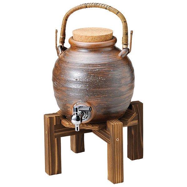 商品コード：t-626409/28-272-058-meサイズ（約）：20×15×37cm容量（約）：2500cc重量（約）：2060g産地：日本製 信楽焼素材：陶器木台付【サイズ別/約20cm】