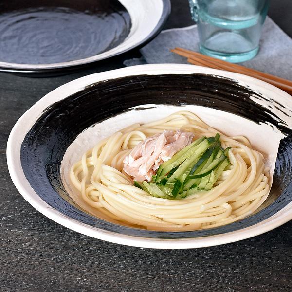 極刷毛 白 8.0寸つけ麺皿 めん皿 約24.4cm 中華食器 丸皿 中皿 ホワイト系 業務用 ときわ 麺皿 29-599-089-ka