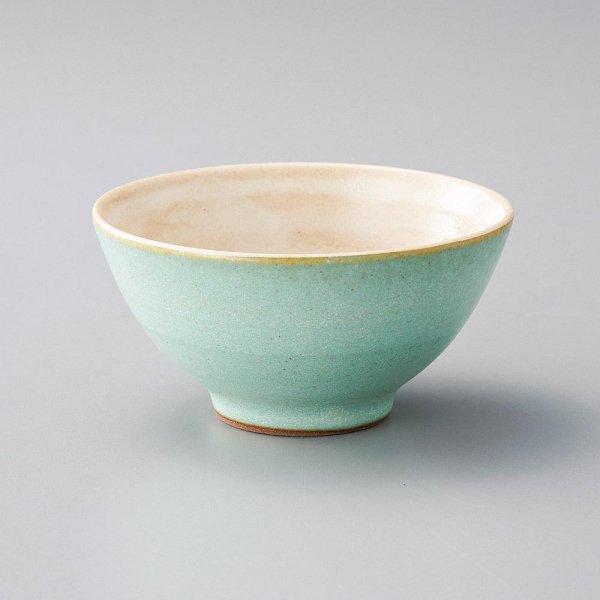 塗分けブルーグリーン飯碗 約11.5cm 和食器 茶碗 小 グリーン系 日本製