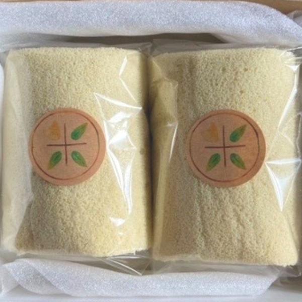 【こめトわロール】自然栽培米ゆきひかりの米粉で作ったロールケーキ（冷凍） 2本