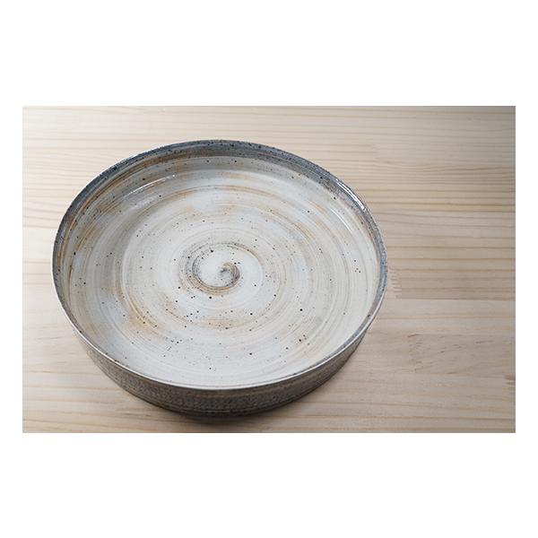 飛び鉋ドラ鉢 大皿 隆太窯 中里健太 陶器 和食器 唐津焼 プレゼント
