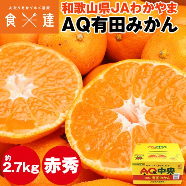 有田みかん 2.7kg 和歌山県産 赤秀品 S/M/Lサイズ JAわかやま 高糖度