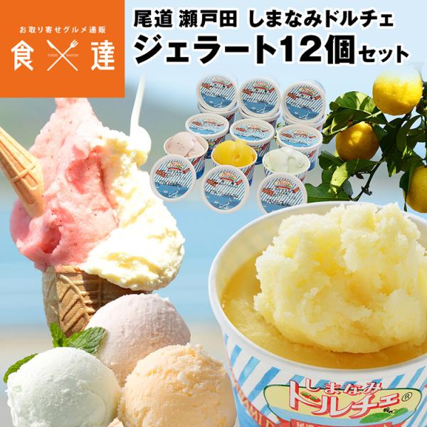 ジェラート  しまなみドルチェ 12個 シャーベット アイスクリーム アイス 瀬戸田 尾道 送料無料 冷凍便 同梱不可 指定日不可 お取り寄せグルメ 食品 産直