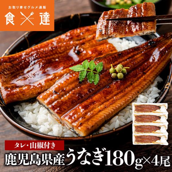 うなぎ 鰻 国産 無投薬 約180g × 4尾 鹿児島県産 ウナギ 蒲焼き 土用丑 山田水産 ギフト お取り寄せグルメ 食品