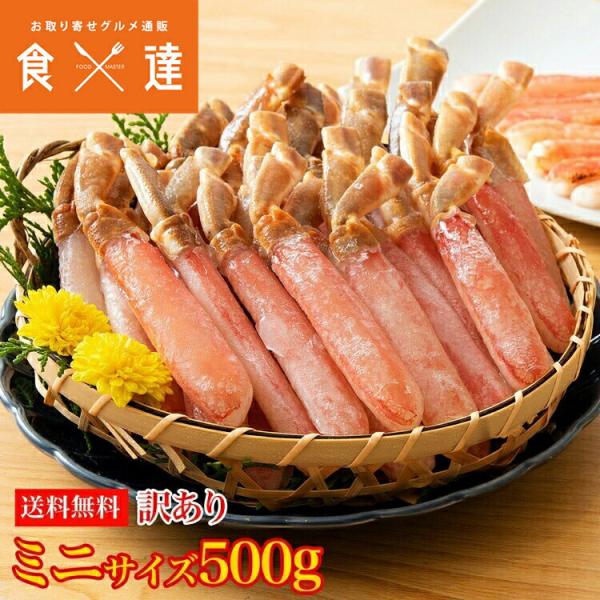 訳あり ズワイ蟹ミニサイズポーション 500g かに カニ 蟹 ズワイ 送料無料 お取り寄せ 食品 備蓄