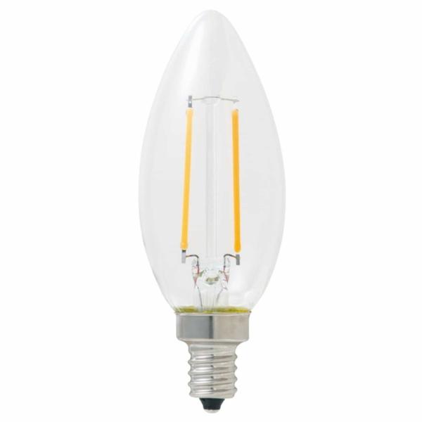 LDC2LC25WE12T2 東京メタル LED電球 シャンデリア電球タイプ 25W相当 電球色 2700K 口金E12