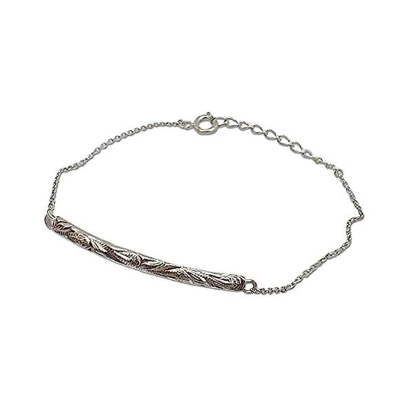 ハワイアンジュエリー ブレスレット Laniakea バー ブレスレット K18 ゴールドコーティング プラチナコーティング SILVER925 メンズ レディース be006
