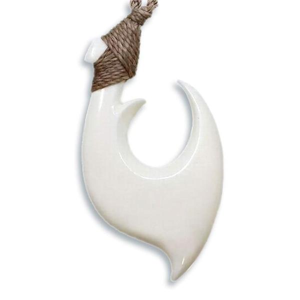 ハワイアンインテリア　ボーンフック　ボーンカービング ハワイアンジュエリー ボーンカービング ブラック フィッシュ