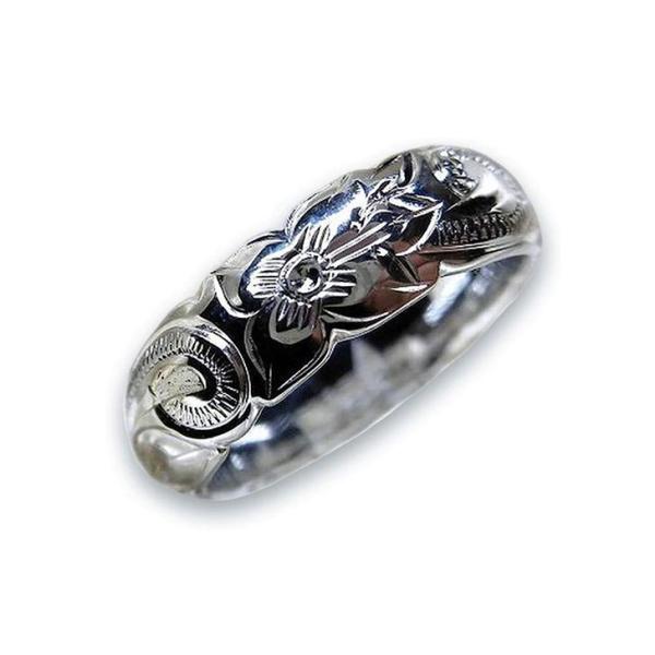 ハワイアンジュエリー リング 指輪 ヘヴィウェイト バレル スクロール リング SILVER925 6mm幅 厚さ納得の 1.7mm  メンズ レディース ペア も最適 hr037