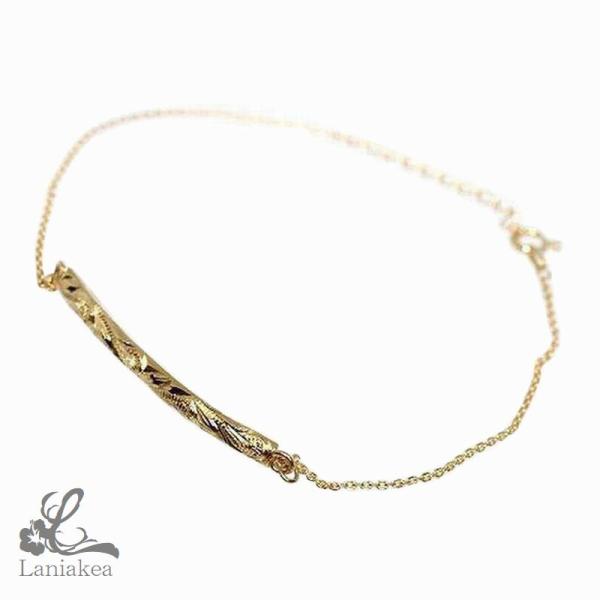 ハワイアンジュエリー ブレスレット Laniakea バー ゴールド