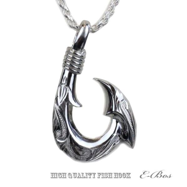 ハワイアンジュエリー ネックレス フィッシュフック ペンダント 釣り針