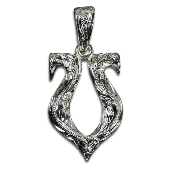 ハワイアンジュエリー ネックレス ホースシュー  ペンダントヘッド「馬蹄」 掘りの綺麗な スクロール プレミアム SILVER925 メンズ tt007