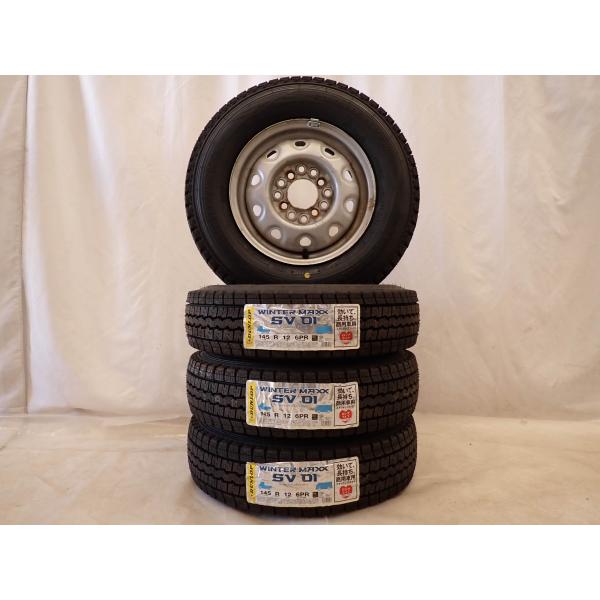 145R12 LT ダンロップ SV01 4本 送料無料 冬タイヤ T1748 WINTER MAXX 冬 新品 2023年製 4本SET 会社宛 送料無料 145R12×4J 6PR