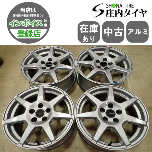 4本SET 会社宛 送料無料 15×6J TECMAG アルミ ホイール 5穴 PCD 100mm +30 ハブ径 57mm アウディ用 7スポークタイプ A1