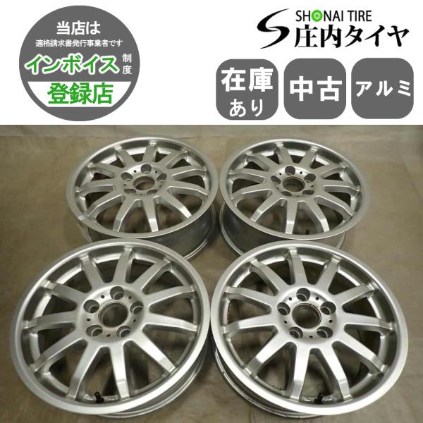 4本SET 会社宛 送料無料 16×6.5J デザイン シルバー アルミ ホイール 5穴 PCD 108mm +50 ハブ径63.5mm ボルボ V40 S40