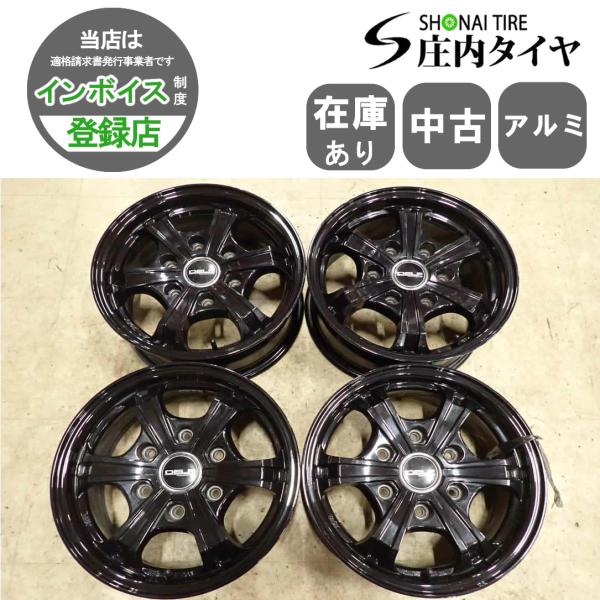 4本 会社宛 送料無料 15×6J FLEX デルフ ゼロファイブ DF-05アルミ 6穴