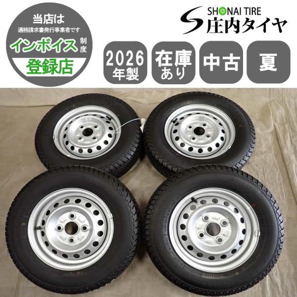夏 4本SET 会社宛 送料無料 145/80R12×4J 80/78 LT ヨコハマ スーパーバン 355 2026年製 スチール 軽トラック 軽バン 店頭交換OK NO,I9465
