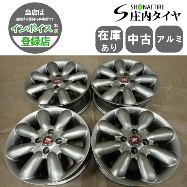 4本 会社宛 送料無料 14×5.5J フィアット FIAT 純正 アルミ 4穴 PCD 98mm +35 ハブ径58mm 500 500C パンダ 純正戻し 