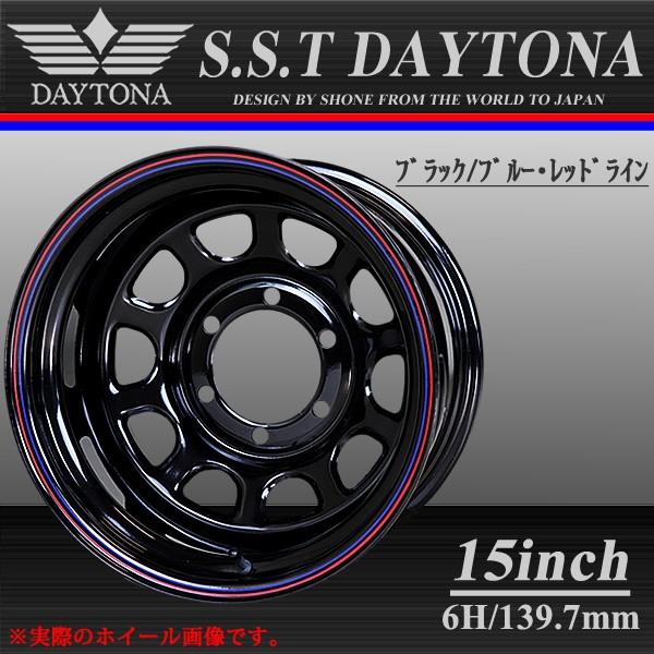 4 4車用 Sst デイトナブラック スチールホイール 15 10j オフセット 46 6穴 ハブ径110mm 1本価格 山形発 庄内タイヤ 通販 Paypayモール