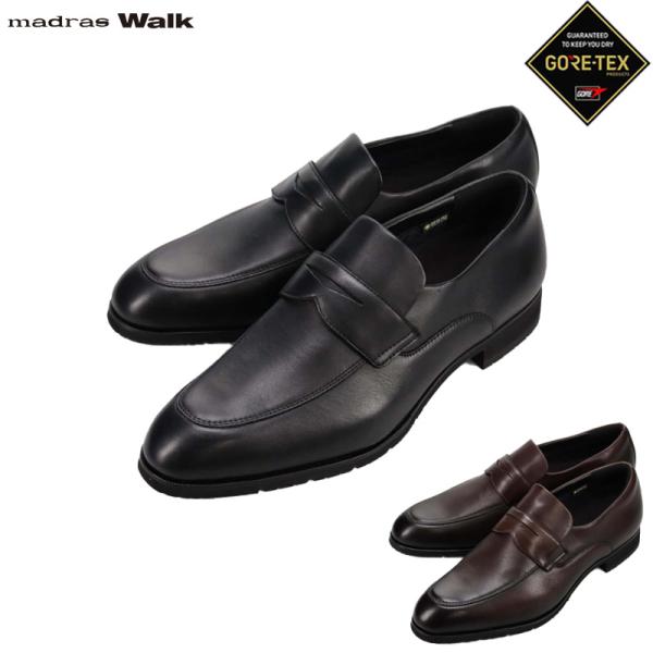 4E 幅広 ワイド マドラスウォーク メンズ ゴアテックス サラウンド フットウェア ローファー ローファー 靴 シューズ 快適 Uチップ ビジネス ブラック 黒 ブラウン 茶色 送料無料 madras Walk MW9643S madras Walk（マドラス ウォーク） 4E 幅広 ワイド メンズ ゴアテック