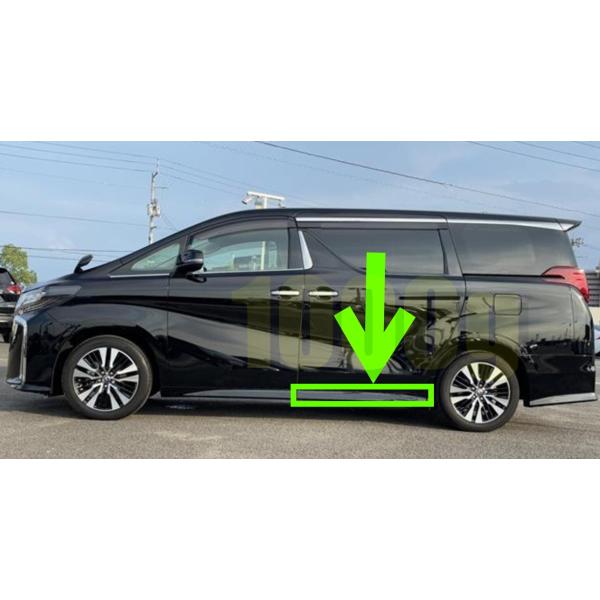 【トヨタ純正新品】TOYOTA 未使用品 ★超希少品★ アルファード ヴェルファイア 30 左スライドドア プロテクター ロアモール 202 ブラック