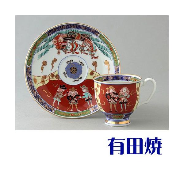 コーヒーカップ 有田焼 弥左衛門窯 染錦オランダ人 : お値打ち本舗