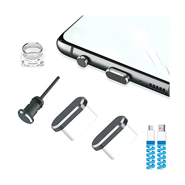 【USB type-c 保護キャップ】 C コネクタ防塵保護カバー、USB C端子へのゴミ、埃、砂、雨水などの進入を防止できます。対応機種 - Macbook/Macbook Pro/Macbook Air、Samsung Galaxy S...