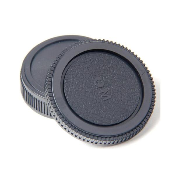 カラー：ブラック材質：プラスチックこのリアレンズカバー+カメラのボディキャップは2つの部分があります。